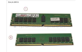 Fujitsu 16GB (1X16GB) 2RX8 DDR4-2666 R ECC para Fujitsu Primergy RX2530 M4