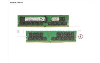 Fujitsu 16GB (1X16GB) 2RX4 DDR4-2666 R ECC para Fujitsu Primergy RX4770 M4