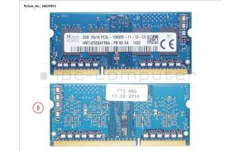 Fujitsu MEMORY 2GB DDR3-1600 SO para Fujitsu Futro S920