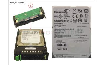 Fujitsu HD SAS 6G 1TB 7.2K HOT PL 2.5\' BC para Fujitsu Primergy RX300 S8