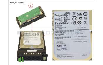 Fujitsu HD SAS 6G 500GB 7.2K HOT PL 2.5\' BC para Fujitsu Primergy RX300 S8