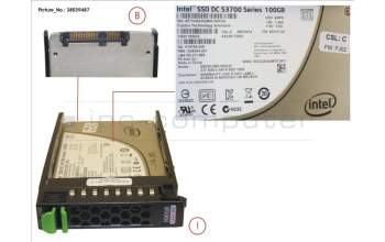 Fujitsu SSD SATA 6G 100GB MAIN 2.5\' H-P EP para Fujitsu Primergy RX300 S8