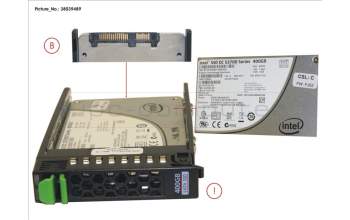 Fujitsu SSD SATA 6G 400GB MAIN 2.5\' H-P EP para Fujitsu Primergy RX300 S8