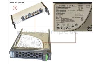 Fujitsu SSD SATA 6G 480GB READ-INTEN 2.5\' H-P EP para Fujitsu Primergy RX2530 M1