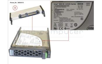 Fujitsu SSD SATA 6G 800GB READ-INTEN 2.5\' H-P EP para Fujitsu Primergy RX4770 M2