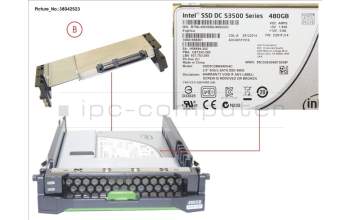 Fujitsu SSD SATA 6G 480GB READ-INTEN 3.5\' H-P EP para Fujitsu Primergy RX300 S8