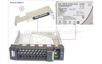 Fujitsu SSD SATA 6G 240GB READ-INTEN 3.5\' H-P EP para Fujitsu Primergy RX2540 M2