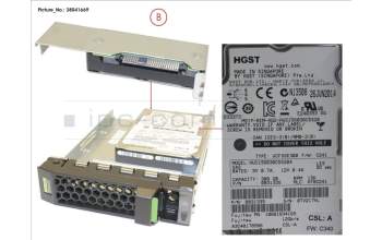 Fujitsu HD SAS 12G 300GB 15K HOT PL 3.5\' EP para Fujitsu Primergy RX2560 M2