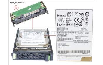 Fujitsu HD SAS 6G 300GB 10K HOT PL 2.5\' EP para Fujitsu Primergy RX2560 M1