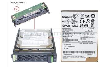 Fujitsu HD SAS 6G 450GB 10K HOT PL 2.5\' EP para Fujitsu Primergy CX2550 M2