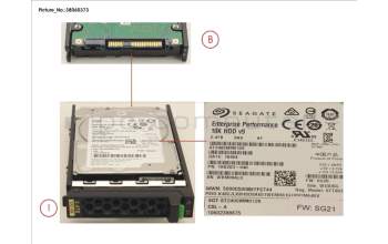 Fujitsu HD SAS 12G 2.4TB 10K 512E HOT PL 2.5\' EP para Fujitsu Primergy RX4770 M6