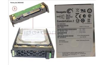 Fujitsu HD SAS 6G 1TB 7.2K HOT PL 2.5\' BC para Fujitsu Primergy RX2560 M1