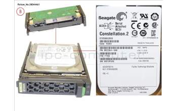 Fujitsu HD SAS 6G 500GB 7.2K HOT PL 2.5\' BC para Fujitsu Primergy RX2560 M1