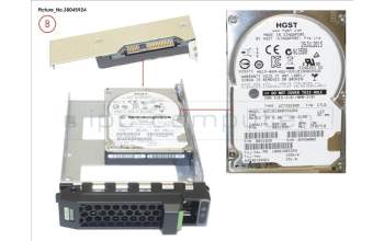 Fujitsu HD SAS 12G 600GB 10K 512N HOT PL 3.5\' EP para Fujitsu Primergy RX2530 M2