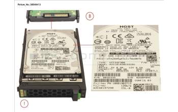 Fujitsu HD SAS 12G 300GB 10K 512N SED H-PL 2.5\' para Fujitsu Primergy RX1330 M2