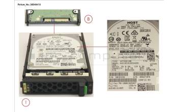 Fujitsu HD SAS 12G 1.8TB 10K 512E SED H-PL 2.5\' para Fujitsu Primergy RX4770 M4