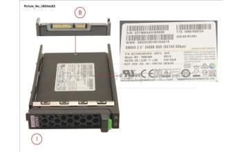 Fujitsu SSD SATA 6G 240GB MLC HP SFF EP MAIN 3.6 para Fujitsu Primergy RX2530 M2