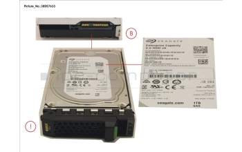Fujitsu Fujitsu HD SAS 12G 1TB 7.2K HOT PL 3.5 BC para Fujitsu Primergy RX2540 M4