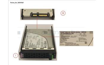 Fujitsu SSD SATA 6G 480GB READ-INT. 2.5\' H-P EP para Fujitsu Primergy RX2510 M2