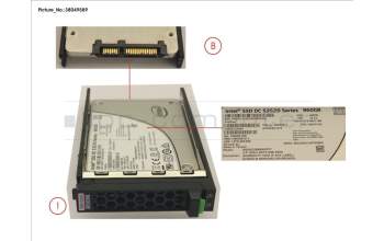 Fujitsu SSD SATA 6G 960GB READ-INT. 2.5\' H-P EP para Fujitsu Primergy RX4770 M3