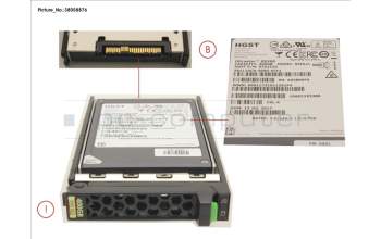 Fujitsu SSD SAS 12G 400GB MIXED-USE 2.5\' H-P EP para Fujitsu Primergy RX2530 M2