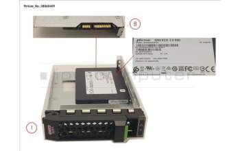 Fujitsu SSD SATA 6G 3.84TB READ-INT. 3.5\' H-P EP para Fujitsu Primergy RX1330 M3