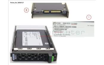 Fujitsu SSD SATA 6G 1.92TB READ-INT. 2.5\' H-P EP para Fujitsu Primergy RX1330 M2
