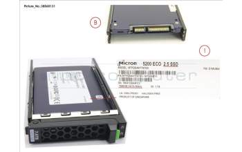 Fujitsu SSD SATA 6G 7.68TB READ-INT. 2.5\' H-P EP para Fujitsu Primergy CX2550 M5