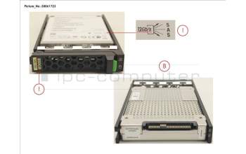 Fujitsu SSD SAS 12G 800GB MIXED-USE 2.5\' H-P EP para Fujitsu Primergy CX2550 M2