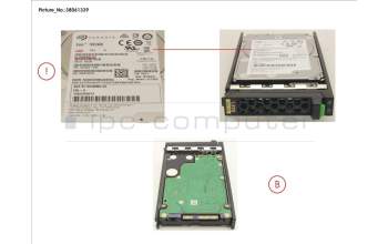 Fujitsu HD SAS 12G 1.8TB 10K 512E HOT PL 2.5\' EP para Fujitsu Primergy CX2550 M6
