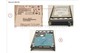 Fujitsu HD SAS 12G 600GB 10K 512E HOT PL 2.5\' EP para Fujitsu Primergy RX2510 M2