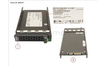 Fujitsu SSD SATA 6G 960GB MU SFF SLIM para Fujitsu Primergy CX2550 M6