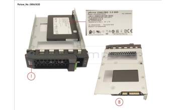 Fujitsu S26361-F5782-L384 SSD SATA 6G RI 3.84TB IN LFF SLIM
