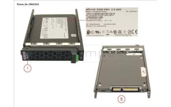 Fujitsu SSD SATA 6G RI 1.92TB IN SFF SLIM para Fujitsu Primergy RX4770 M6