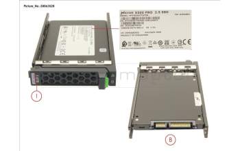 Fujitsu SSD SATA 6G RI 7.68TB IN SFF SLIM para Fujitsu Primergy RX4770 M6
