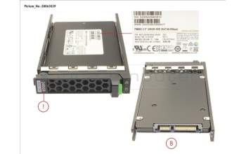 Fujitsu SSD SATA 6G RI 240GB IN SFF SLIM para Fujitsu Primergy RX4770 M6