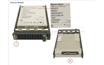 Fujitsu SSD SAS 12G 1600GB MU 2.5\" HOT PL EP para Fujitsu Primergy CX2560 M5