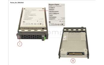 Fujitsu SSD SAS 12G 3840GB RI 2.5\" HOT PL EP para Fujitsu Primergy CX2560 M5
