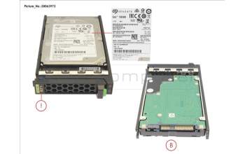 Fujitsu HD SED SAS 12G 1,2TB 10K SFF 512N HP EP para Fujitsu Primergy RX4770 M6
