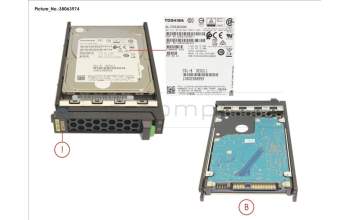 Fujitsu HD SED SAS 12G 300GB 10K SFF 512N HP EP para Fujitsu Primergy RX4770 M6