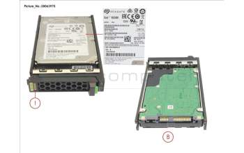 Fujitsu HD SED SAS 12G 600GB 10K SFF 512N HP EP para Fujitsu Primergy CX2550 M6