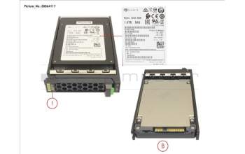Fujitsu SSD SAS 12G MU 1.6TB IN SFF SLIM para Fujitsu Primergy RX4770 M6