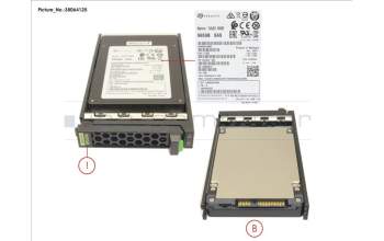 Fujitsu SSD SAS 12G RI 960GB IN SFF SLIM para Fujitsu Primergy CX2550 M6