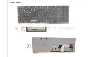 Fujitsu S26391-F2250-L230 KEYBOARD BLACK W/O TS SPAIN