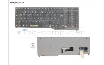 Fujitsu S26391-F2253-L221 KEYBOARD BLACK W/O TS GERMAN