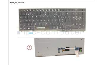 Fujitsu S26391-F2254-L232 KEYBOARD BLACK W/ TS SWISS