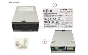 Fujitsu RDX DRIVE USB3.0 3.5\' INTERNAL para Fujitsu Primergy RX300 S8