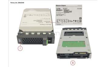Fujitsu HD SATA 6G 12TB 7.2K 512E HOT PL 3.5\' BC para Fujitsu Primergy RX1330 M3