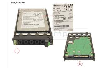 Fujitsu HD SAS 12G 1.8TB 10K 512E HOT PL 2.5\' EP para Fujitsu Primergy TX1320 M3