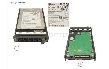 Fujitsu HD SAS 12G 2.4TB 10K 512E HOT PL 2.5\' EP para Fujitsu Primergy TX1320 M3